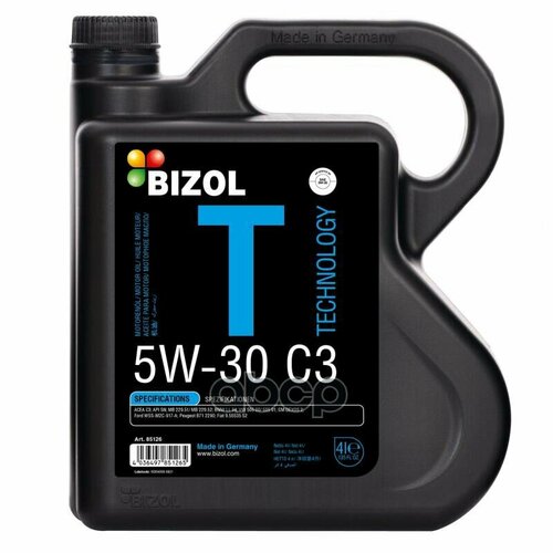 BIZOL Масло Моторное 5W30 Bizol 4Л Нс-Синтетика Technology C3 Api Sn Gm Dexos 2/Ford