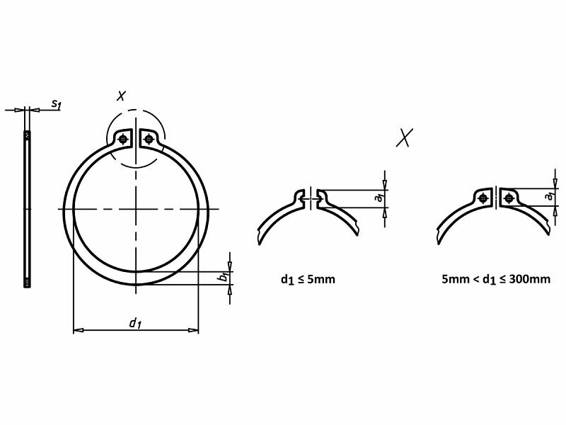 Кольцо стоп ВАЛ DIN471 A 11X1,0 (100 шт) — фото 1