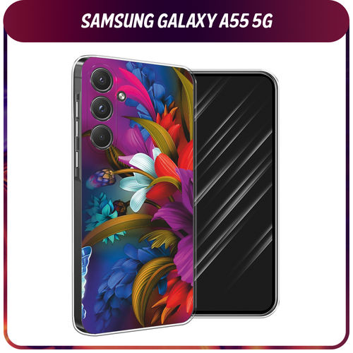 Силиконовый чехол на Samsung Galaxy A55 5G / Самсунг Галакси А55 5G Фантастические цветы силиконовый чехол на samsung galaxy a55 5g самсунг галакси а55 5g нарисованная венеция