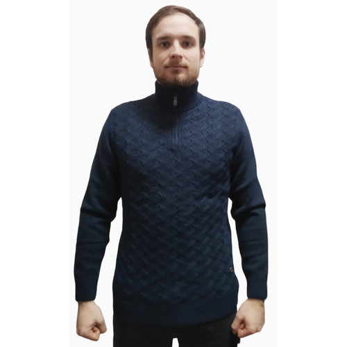 Свитер KINGWOOL, размер 50, синий свитер kingwool размер 50 синий серый
