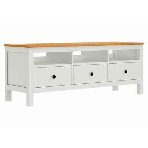 ТВ-тумба Лузалес Кымор Белый массив сосны Светло-коричневый массив сосны 25380₽