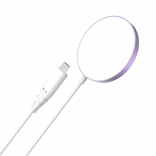 удобная подставка для зарядки magsafe 15w телефонов apple iphone 12 iphone 14 14 pro 14pro max всех моделей Беспроводное зарядное устройство Choetech 15 Вт / Magsafe / с кабелем, цвет розовый (T518-F)