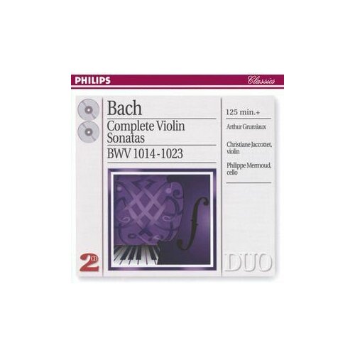 Audio CD Bach, J.S: Complete Violin Sonatas. Arthur Grumiaux, Christiane Jaccottet, Philippe Mermoud (2 CD)