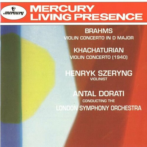 Audio CD Brahms & Khachaturian: Violin Concertos. Szeryng (1 CD) audio cd roman 3 violin concertos nils erik sparf orfeus kammarorkester