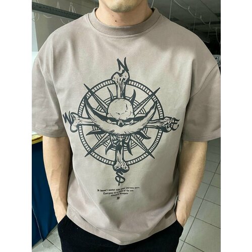 Футболка FFF, размер L, бежевый