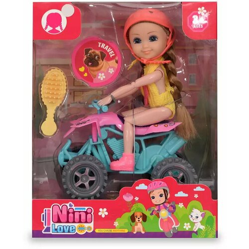 Кукла 55837 на квадроцикле с аксессуарами