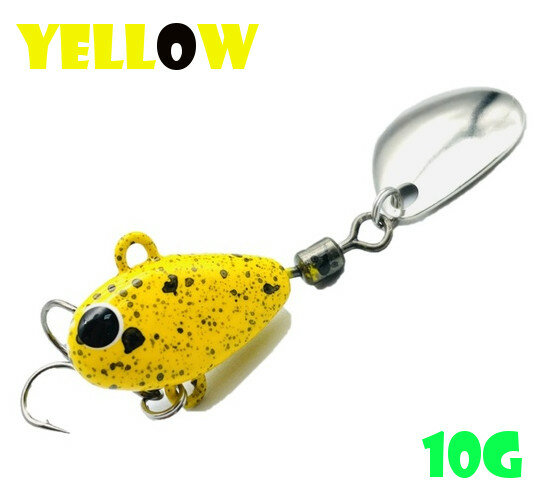 Блесна Тейл-Спиннер для рыбалки Uf-Studio Hurricane 10g #Yellow
