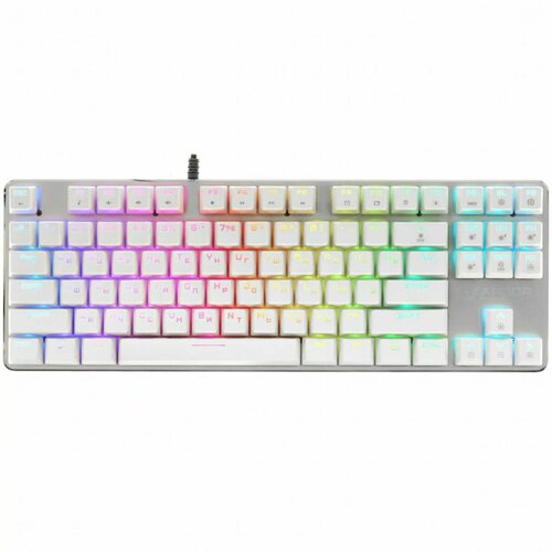 Игровая клавиатура для компьютера проводная механическая Kailh Red клавиш - 87 USB белая ARDOR GAMING Blade Pro 1 шт 9990₽