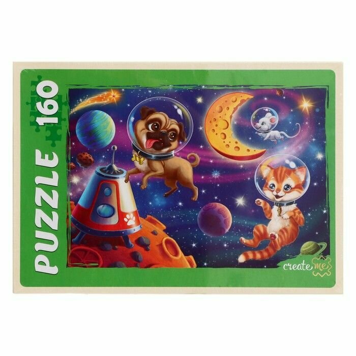 Puzzle-160 "Животные в космосе" (П160-5267) Рыжий кот - фото №3