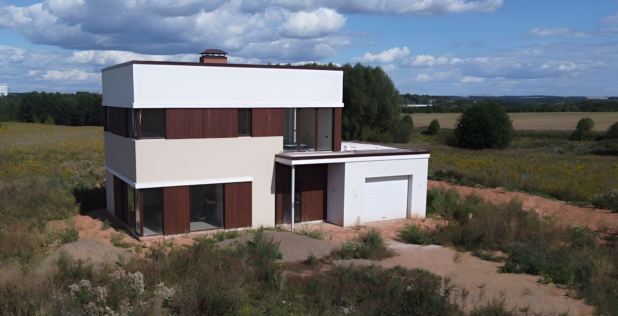 Проект двухэтажного дома из керамблоков с панорамными окнами "Испания" - фотография № 6