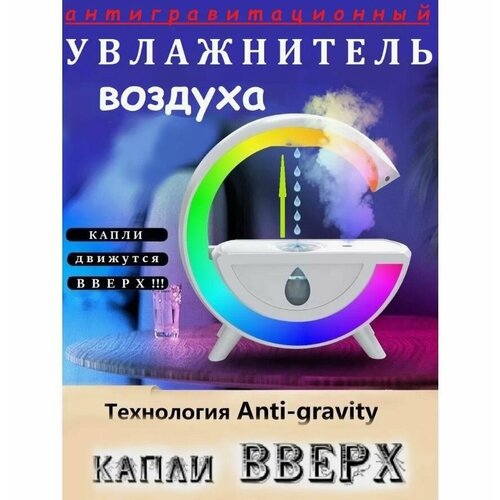 Антигравитационный увлажнитель воздуха с многоцветной подсветкой круглый