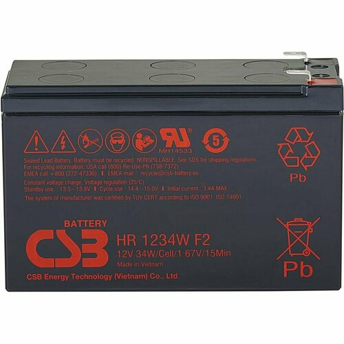 Аккумуляторная батарея CSB HR1234W F2