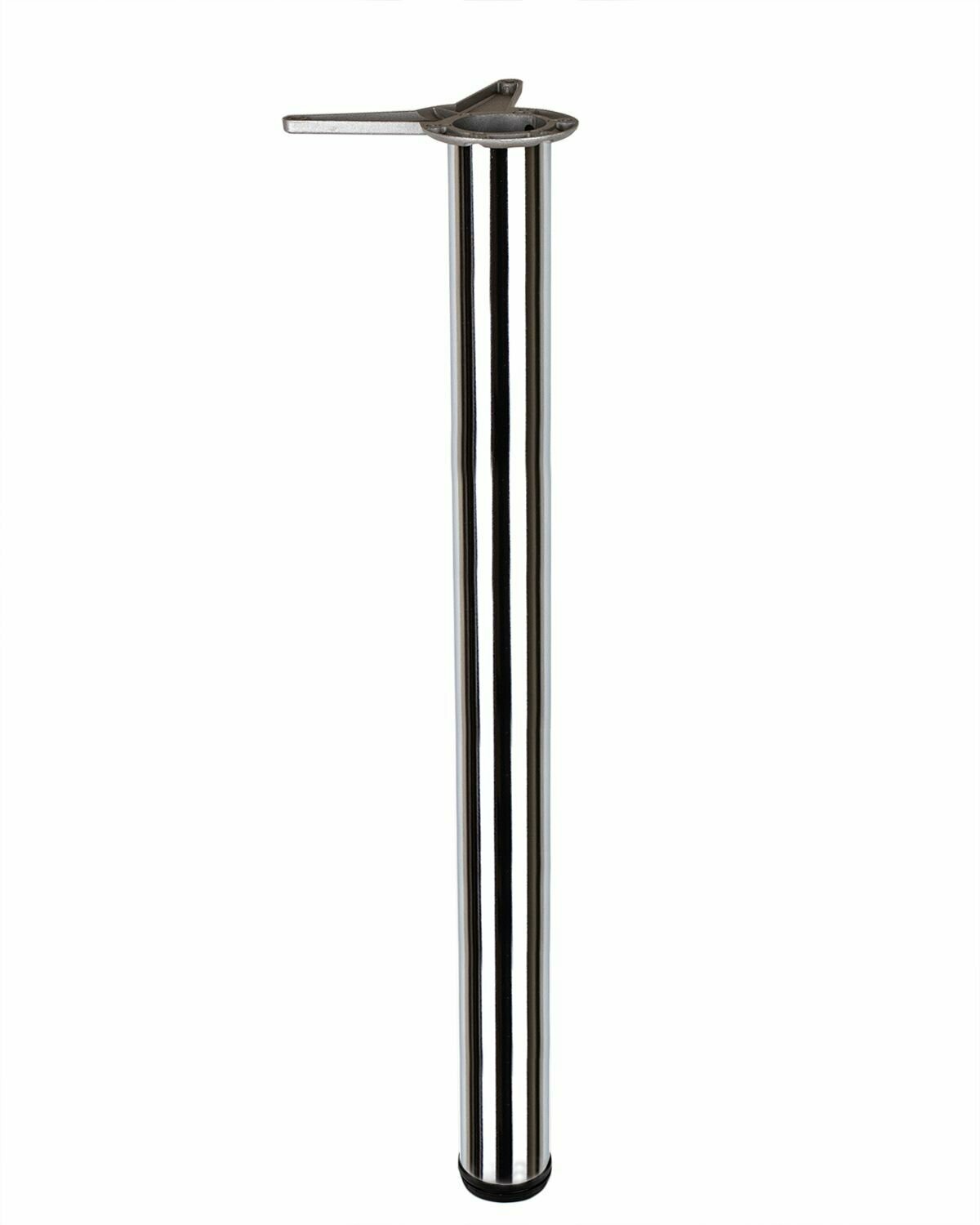 Ножка мебельная для стола с надежным боковым креплением 60x710 мм цвет: хром (4 штуки)