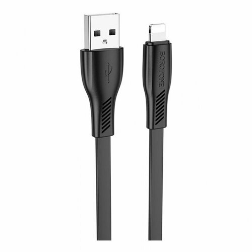 Дата-кабель Borofone BX85 USB-Lightning, 1 м, черный дата кабель borofone bx87 usb lightning 1 м черный