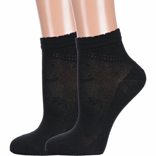фото Носки lorenzline, 2 пары, размер 25, черный