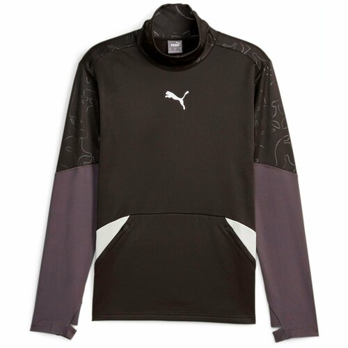 Олимпийка PUMA Свитер тренировочный Puma Indwinterized Top 65851003, размер L, серый, черный