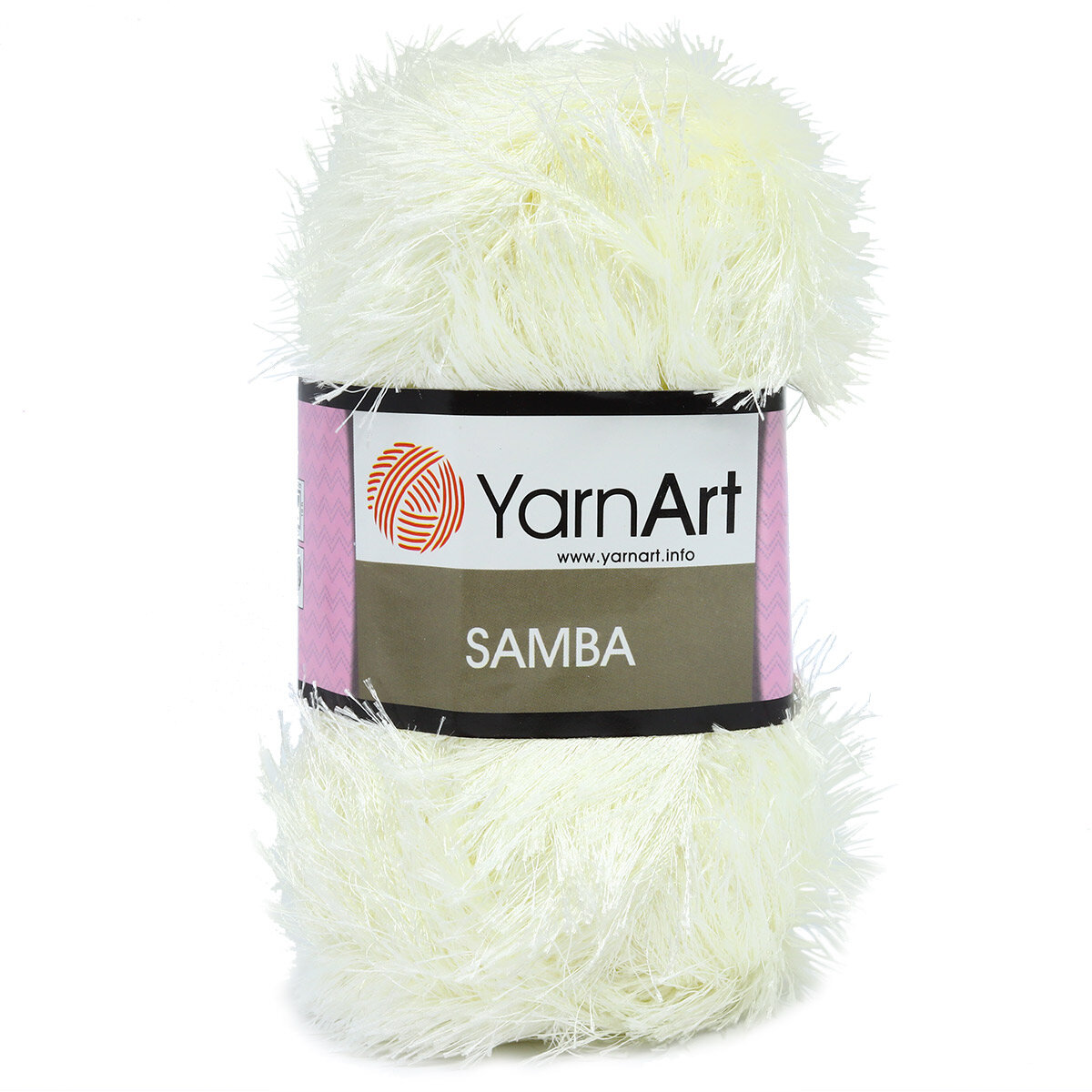 Пряжа для вязания YarnArt 'Samba' травка, 100г, 150м (100% полиэстер) (830 молочный), 5 мотков