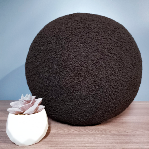 Подушка шар декоративная круглая, обхват 84 см, цвет шоколад
