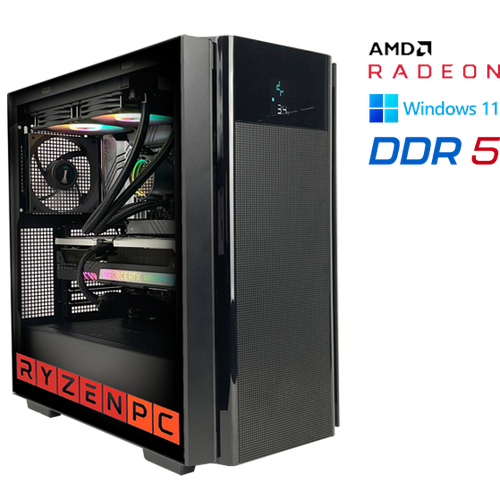 Настольный компьютер RyzenPC GAME 83513192 (AMD Ryzen 5 7500F 3.7 ГГц, AMD A620, 32 DDR5, SSD: 2000, AMD Radeon RX 7600 8 Гб, WI-FI, Без привода, 750 Вт, Deepcool CH510 Mesh Digital, Windows 11 Home)