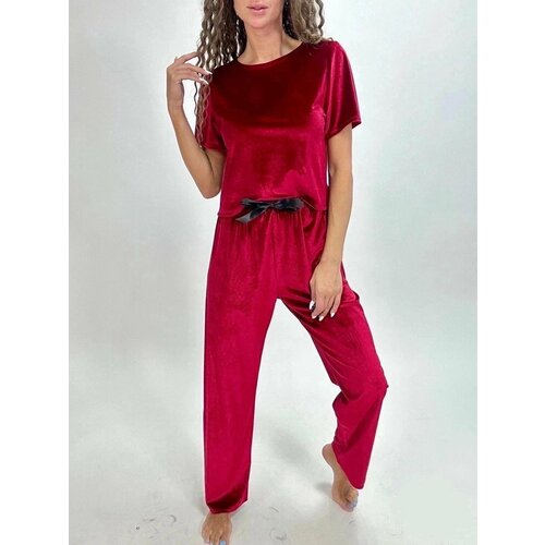 Пижама , размер L, бордовый