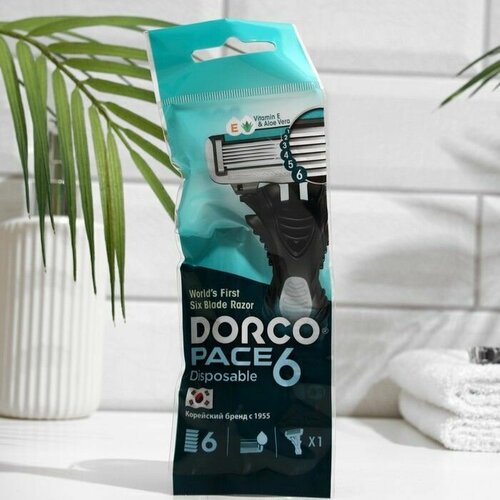 Dorco PACE 6 Одноразовый бритвенный станок мужской 6-и лезвийный с плавающей головкой