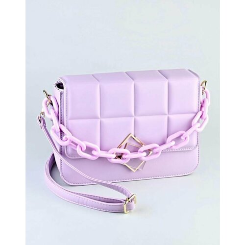 фото Сумка , фактура рельефная, матовая, стеганая, лиловый firdavs