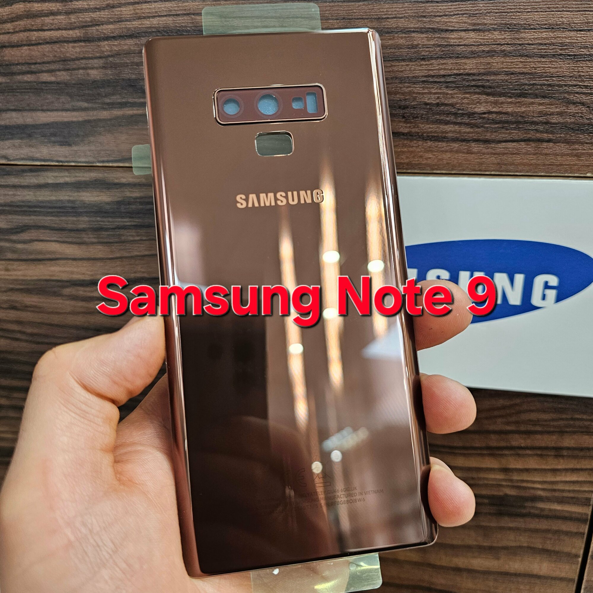 Крышка для Samsung Note 9 (заднее стекло) "Премиум качество" цвет: Медный