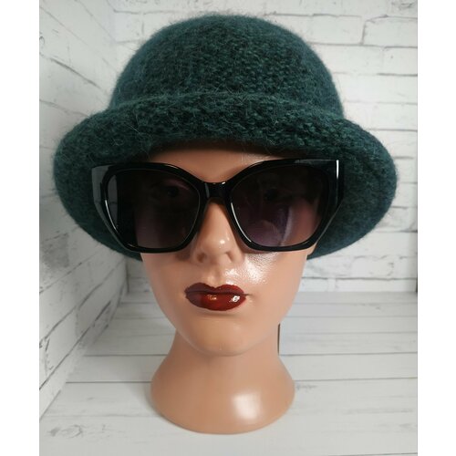 фото Шляпа шляпка женская трикотажная, размер 56-58, зеленый steel26