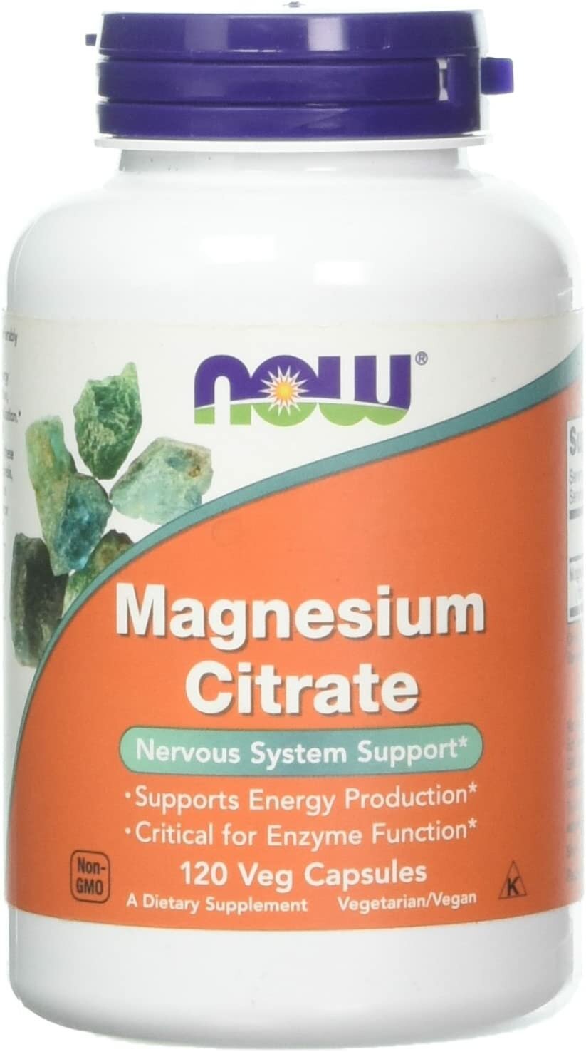 NOW Magnesium Citrate (Цитрат Магния) 120 вег капсул (NOW)