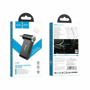 Bluetooth адаптер для магнитолы Hoco E58 BT5.0/140mAh/8ч/AUX черный