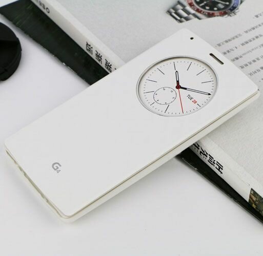 Умный чехол-книжка для LG G4 с чипом NFC Quick Circle Case белый