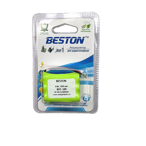 Аккумулятор BESTON BST- 100 (LG B-1482HL, GP T-284, T284), 3.6 В, 3х4/5AAA, 1000 мАч, NiMH BL1