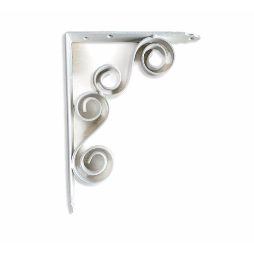 Кронштейн мебельный 200-250 мм фигурный белый 2099₽