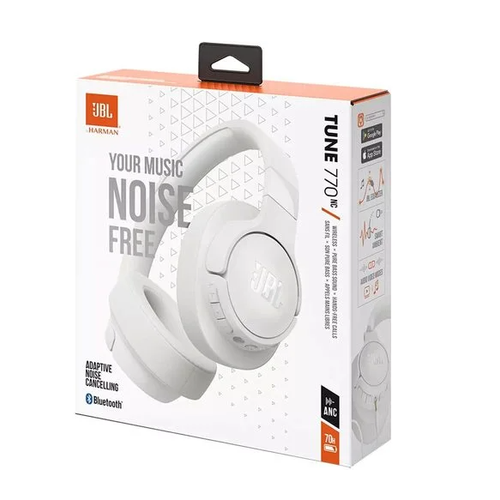 Стереонаушники Bluetooth Полноразмерные JBL T770NC BT53690mAh70ч белые 994000₽