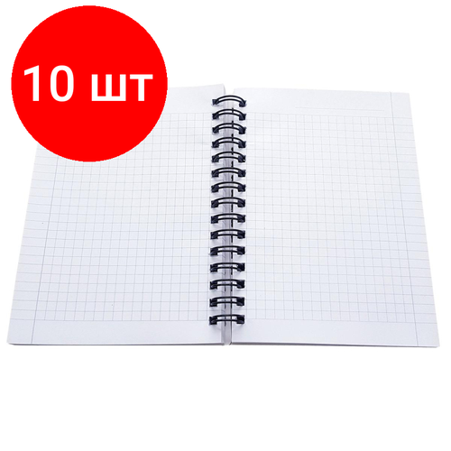 Комплект 10 штук, Блокнот 100х140мм 120л. клетка, спираль, Be Smart Notes черн, N3731