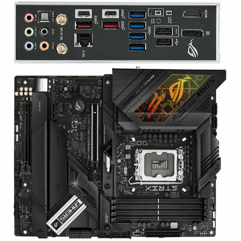 Материнская плата ASUS ROG STRIX Z790-H GAMING WIFI, LGA1700, B760, 4*DDR5, HDMI+DP, 4xSATA3 + RAID, M2, Audio, Gb LAN, USB 3.2, USB 2.0, ATX; 90MB1E10-M0EAY0 (ROG STRIX Z790-H GAMING WIFI) - фото №12