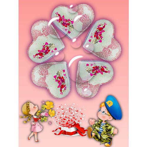 Подарочный набор бомбочек бурлящее сердце для ванны с эфирным маслом иланг-иланг и нежной пенкой бурлящее облачко для ванны с пенкой облако наслаждения