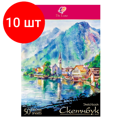 комплект 10 штук скетчбук s Комплект 10 штук, Скетчбук Луч De Luxe А4 50л 32С 2084-08