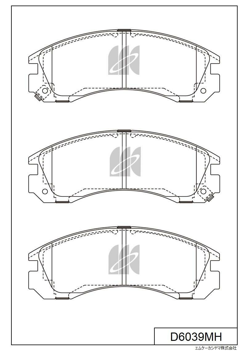 Колодки тормозные дисковые пер Mitsubishi Outlander I/II/III 02> D6039MH mkkashiyama 1шт