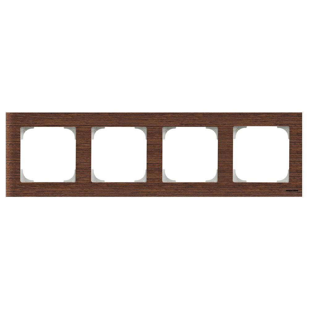 Sky 2CLA857400A2101 Рамка 4-постовая (дерево, венге) ABB - фото №3