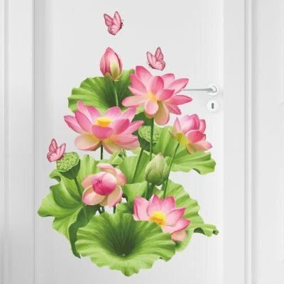 Наклейка интерьерная на стену «Цветущий лотос»