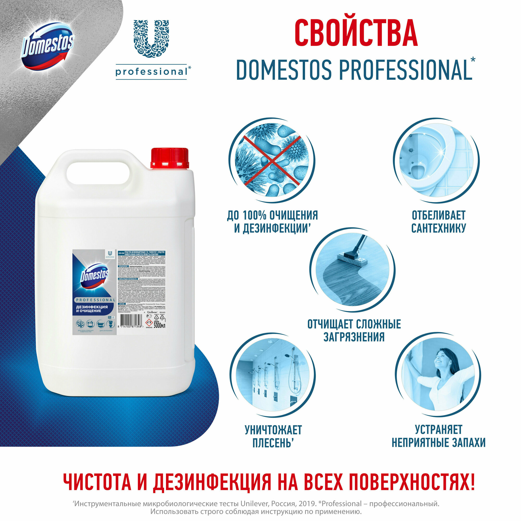 Чистящее средство Domestos PROFESSIONAL Свежесть Атлантики 5 л - фотография № 6