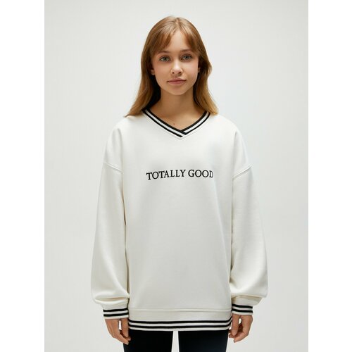 Свитшот Acoola, размер 134, белый свитер acoola размер 134 белый