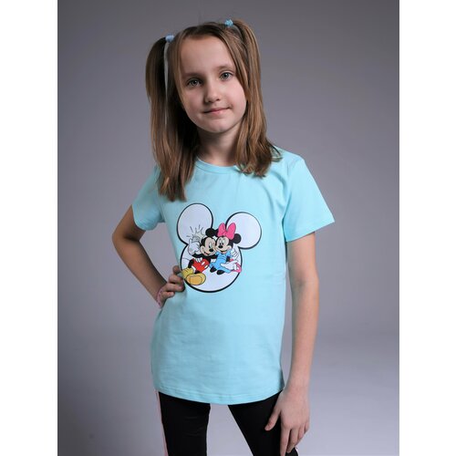 фото Футболка lisa wear, размер 134, голубой