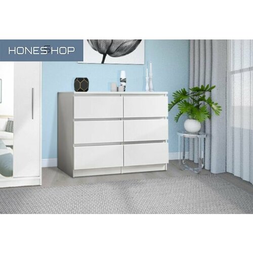 Комод для одежды Гратин ЛДСП белый 120х30х67 13179₽