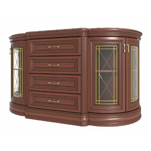 Комод малый Василиса витраж Мозаика цвет Махагон 87873₽