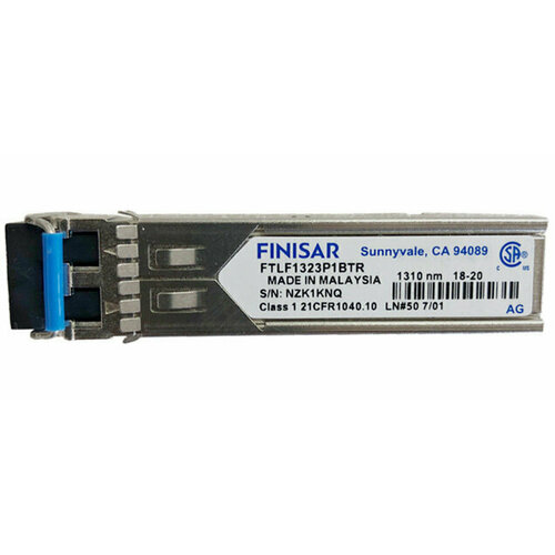 Трансивер Finisar SFP SONET OC-3 / SDH STM up-to 15 km over SMF. 155Gbps 1310nm Duplex SFP Transceiver sfp трансивер finisar ftlx1471d3bcl