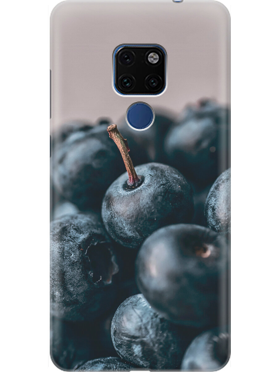 Силиконовый чехол на Huawei Mate 20, Хуавей Мейт 20 с принтом "Голубика"