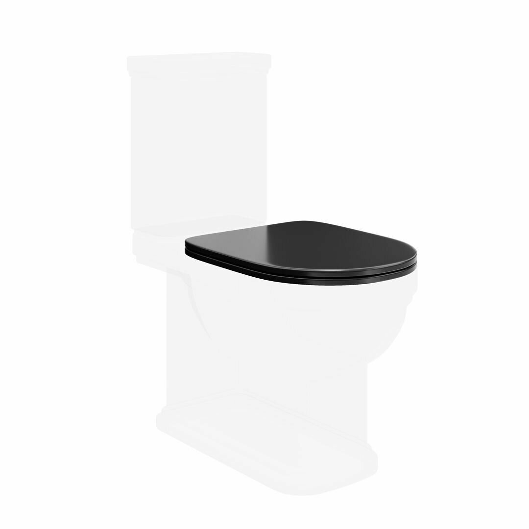 фото PO. seat.01/BLK Сиденье POMPEI Soft close + Clip up черный