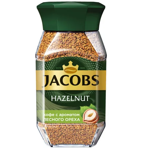 Кофе растворимый Jacobs Hazelnut с ароматом лесного ореха, 95 г
